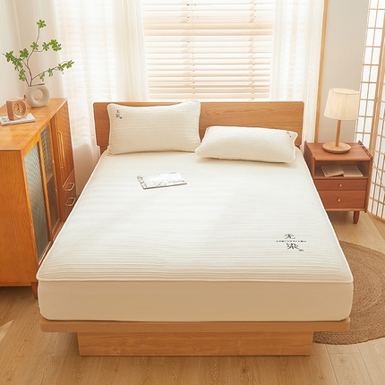 91家纺网 家纺一手货源 找家纺 （总）居眠 2024新款无染原棉大豆夹棉床笠