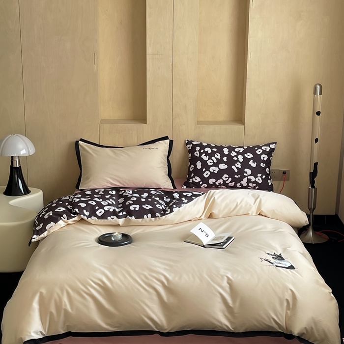 91家纺网 家纺一手货源 找家纺 （总）赫帛 2024新款50s缎纹数码印花长绒棉刺绣四件套-龙须面