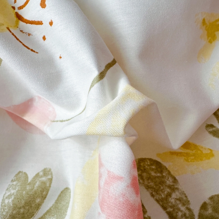 91家纺网 家纺一手货源 找家纺 简宜家居 2025新款40支13070全棉斜纹繁花系列四件套 卉芽粉