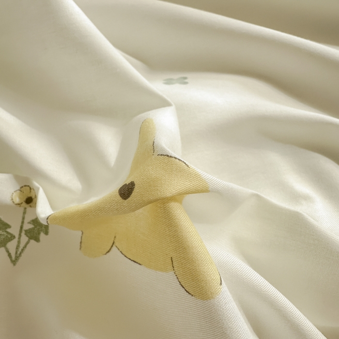 91家纺网 家纺一手货源 找家纺 简宜家居 2025新款40支13070全棉斜纹卡通系列四件套（系列二） 树呆熊