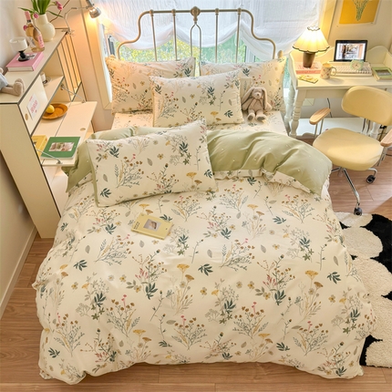 91家纺网 家纺一手货源 找家纺 （总）名兮家居 2024新款极简风全棉印花四件套