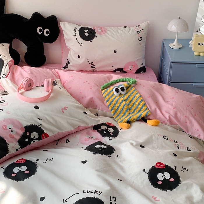 91家纺网 家纺一手货源 找家纺 （总）昔可家纺 2024新款潮趣卡通系列全棉四件套