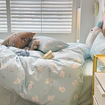 91家纺网 家纺一手货源 找家纺 （总）昔可家纺 2024新款小清新系列全棉四件套