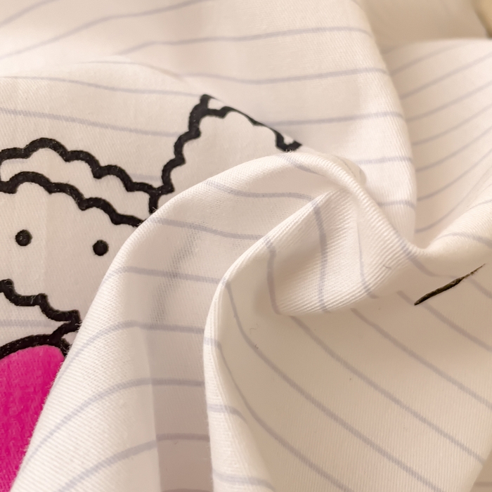 91家纺网 家纺一手货源 找家纺 金丝鸟 2024新款全棉四件套可爱卡通系列四件套 字母kt猫