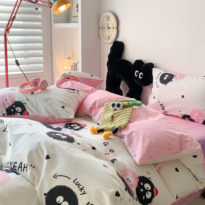 91家纺网 家纺一手货源 找家纺 （总）昔可家纺 2024新款潮趣卡通系列全棉四件套