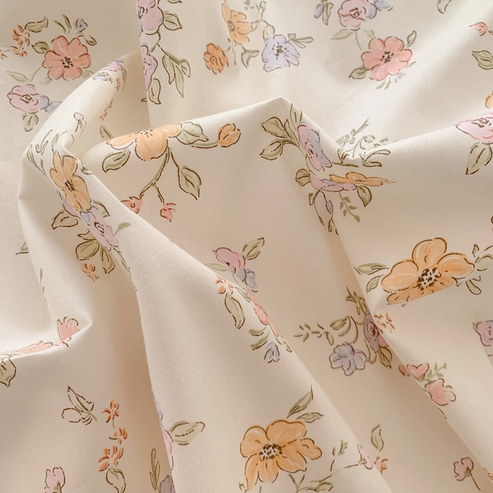 91家纺网 家纺一手货源 找家纺 澳萝拉 2024新款全棉40支13070碎花系列四件套 花小莱-粉