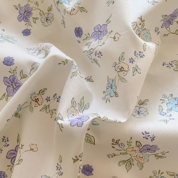 91家纺网 家纺一手货源 找家纺 澳萝拉 2024新款全棉40支13070碎花系列四件套 花小莱-兰