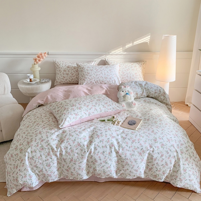 91家纺网 家纺一手货源 找家纺 澳萝拉 2024新款全棉40支13070碎花系列四件套 曼妙