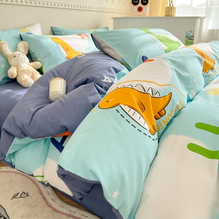 91家纺网 家纺一手货源 找家纺 简宜家居 2025新款40支13070全棉斜纹卡通系列四件套（系列二） 海洋霸主