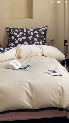 91家纺网 家纺一手货源 找家纺 （总）赫帛 2024新款50s缎纹数码印花长绒棉刺绣四件套-龙须面