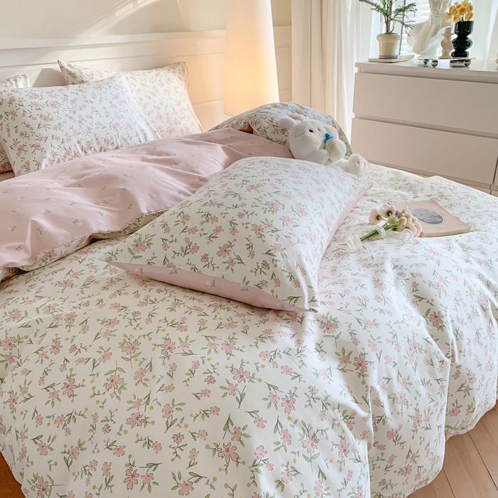 91家纺网 家纺一手货源 找家纺 澳萝拉 2024新款全棉40支13070碎花系列四件套 曼妙