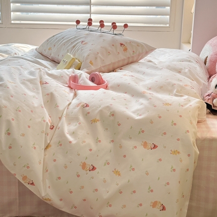 91家纺网 家纺一手货源 找家纺 （总）昔可家纺 2024新款小清新系列全棉四件套