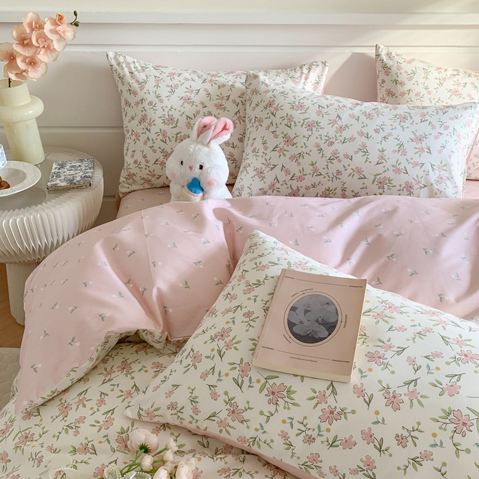 91家纺网 家纺一手货源 找家纺 澳萝拉 2024新款全棉40支13070碎花系列四件套 曼妙