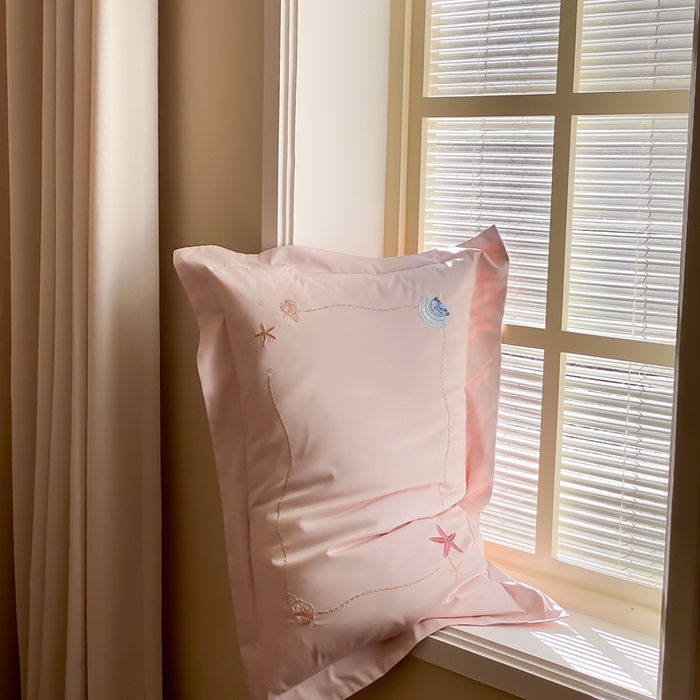 91家纺网 家纺一手货源 找家纺 （总）赫帛 2024新款50s缎纹数码印花长绒棉刺绣四件套-海洋之星