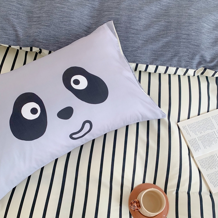 91家纺网 家纺一手货源 找家纺 澳萝拉 2024新款全棉条纹卡通大版四件套 伊丽莎白