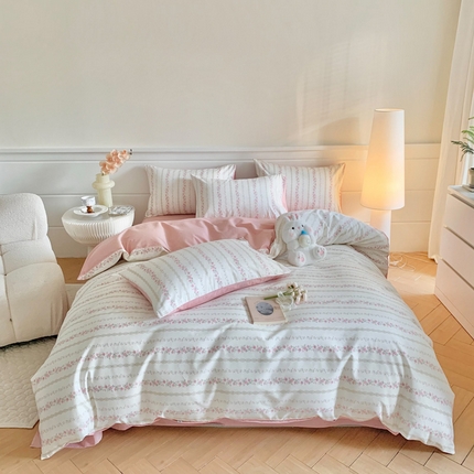 91家纺网 家纺一手货源 找家纺 澳萝拉 2024新款全棉40支13070碎花系列四件套 玫瑰物语