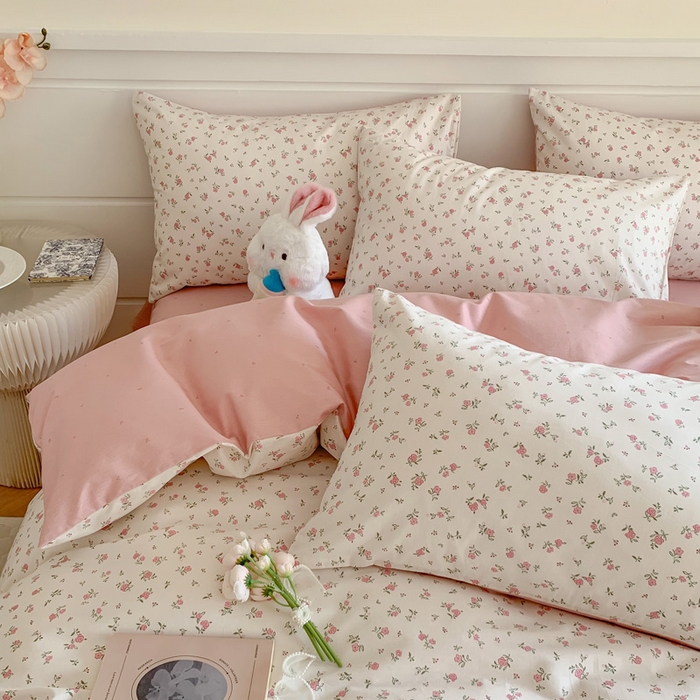 91家纺网 家纺一手货源 找家纺 澳萝拉 2024新款全棉40支13070碎花系列四件套 小美好