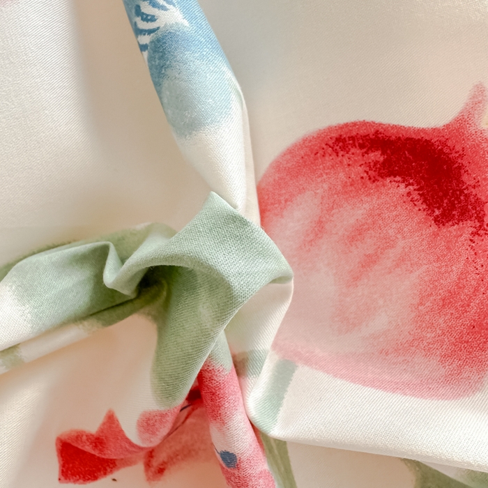 91家纺网 家纺一手货源 找家纺 简宜家居 2025新款40支13070全棉斜纹繁花系列四件套 秋实