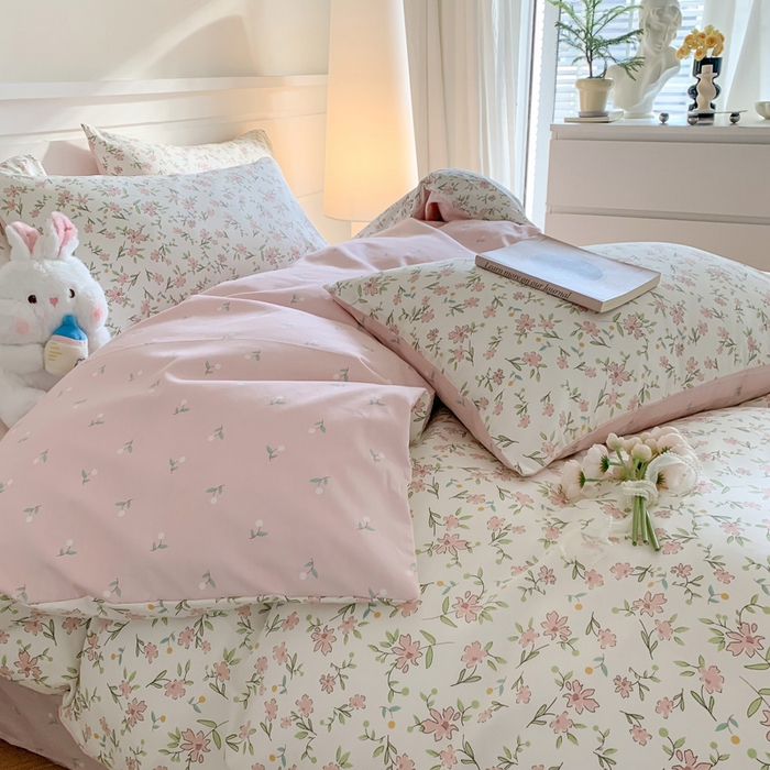 91家纺网 家纺一手货源 找家纺 澳萝拉 2024新款全棉40支13070碎花系列四件套 曼妙