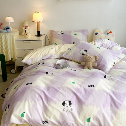 91家纺网 家纺一手货源 找家纺 （总）昔可家纺 2024新款潮趣卡通系列全棉四件套