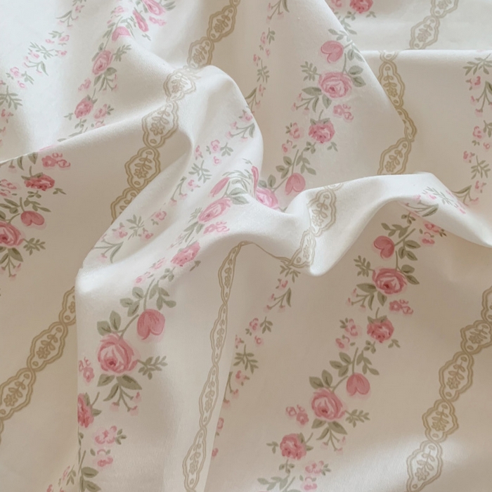 91家纺网 家纺一手货源 找家纺 澳萝拉 2024新款全棉40支13070碎花系列四件套 玫瑰物语