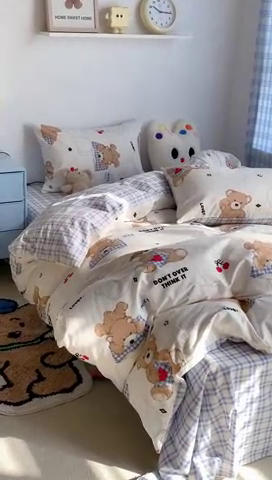 91家纺网 家纺一手货源 找家纺 （总）昔可家纺 2023新款12月卡通全棉四件套