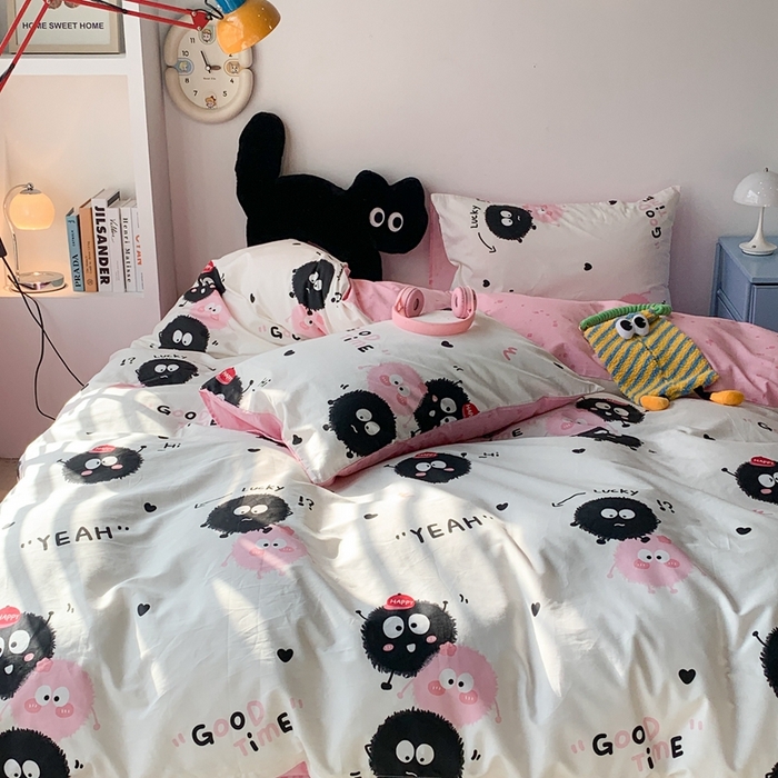 91家纺网 家纺一手货源 找家纺 （总）昔可家纺 2024新款潮趣卡通系列全棉四件套