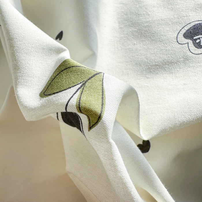 91家纺网 家纺一手货源 找家纺 简宜家居 2025新款40支13070全棉斜纹繁花系列四件套 嫩芽绿