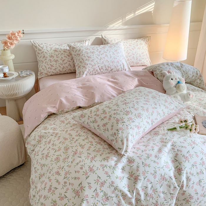 91家纺网 家纺一手货源 找家纺 澳萝拉 2024新款全棉40支13070碎花系列四件套 曼妙