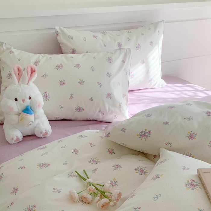 91家纺网 家纺一手货源 找家纺 澳萝拉 2024新款全棉40支13070碎花系列四件套 紫汀兰