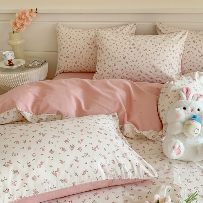 91家纺网 家纺一手货源 找家纺 澳萝拉 2024新款全棉40支13070碎花系列四件套 小美好