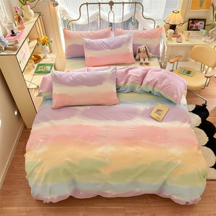 91家纺网 家纺一手货源 找家纺 （总）名兮家居 2024新款极简风全棉印花四件套