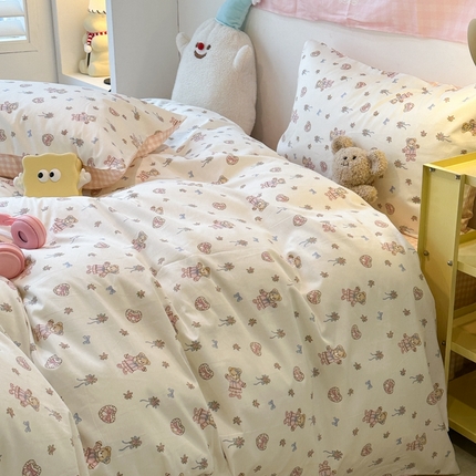 91家纺网 家纺一手货源 找家纺 （总）昔可家纺 2024新款小清新系列全棉四件套