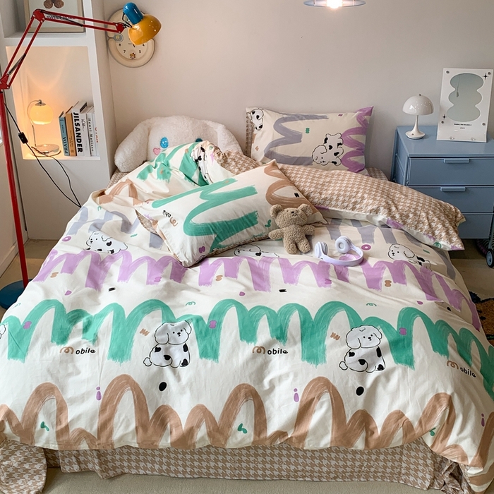 91家纺网 家纺一手货源 找家纺 （总）昔可家纺 2023新款12月卡通全棉四件套