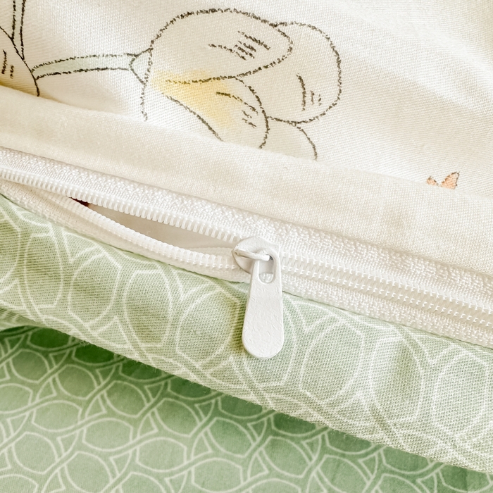 91家纺网 家纺一手货源 找家纺 简宜家居 2025新款40支13070全棉斜纹繁花系列四件套 雪滴花