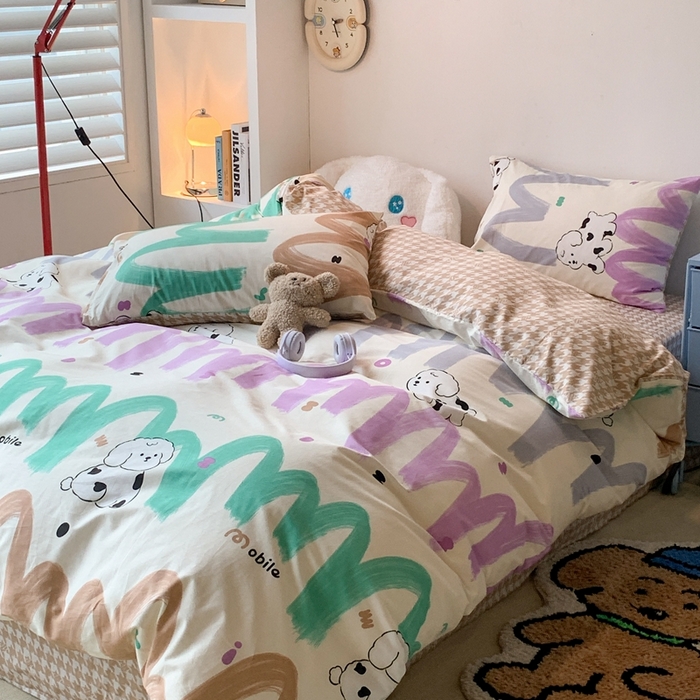 91家纺网 家纺一手货源 找家纺 （总）昔可家纺 2023新款12月卡通全棉四件套