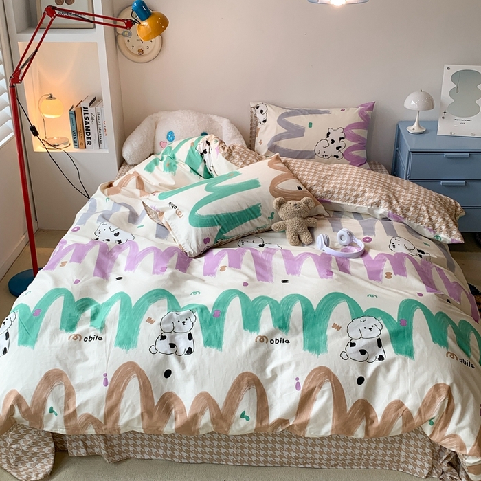 91家纺网 家纺一手货源 找家纺 （总）昔可家纺 2023新款12月卡通全棉四件套