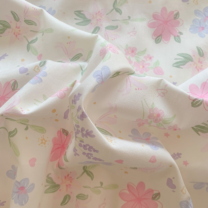 91家纺网 家纺一手货源 找家纺 澳萝拉 2024新款全棉40支13070碎花系列四件套 蝶语