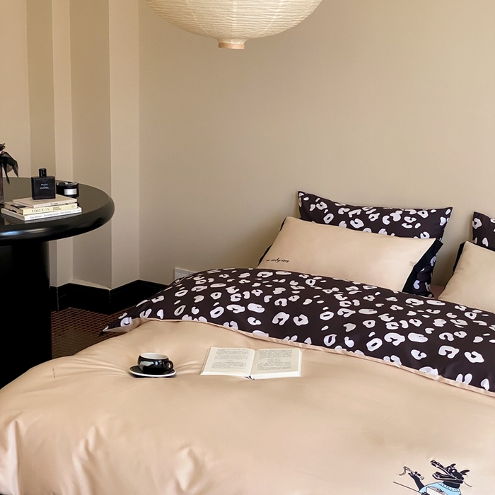 91家纺网 家纺一手货源 找家纺 （总）赫帛 2024新款50s缎纹数码印花长绒棉刺绣四件套-龙须面（风格二）