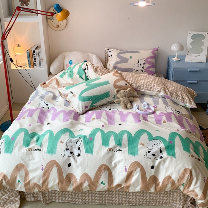 91家纺网 家纺一手货源 找家纺 （总）昔可家纺 2023新款12月卡通全棉四件套