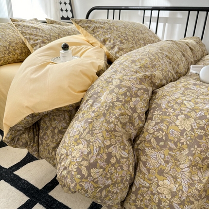 91家纺网 家纺一手货源 找家纺 （总）简宜家居 2025新款40支13070全棉斜纹繁花系列四件套