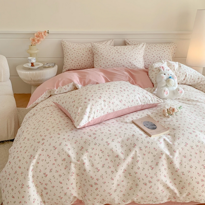 91家纺网 家纺一手货源 找家纺 澳萝拉 2024新款全棉40支13070碎花系列四件套 小美好