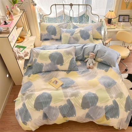 91家纺网 家纺一手货源 找家纺 （总）名兮家居 2024新款极简风全棉印花四件套