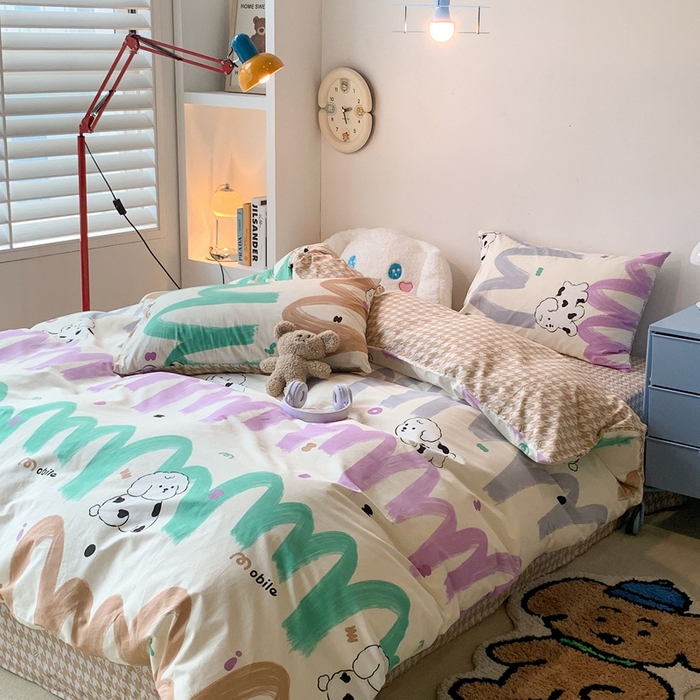 91家纺网 家纺一手货源 找家纺 （总）昔可家纺 2023新款12月卡通全棉四件套