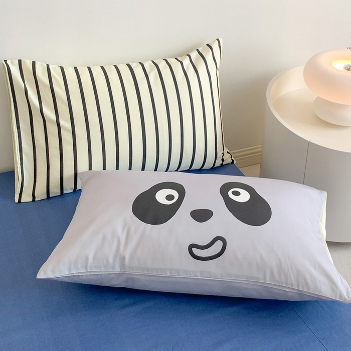 91家纺网 家纺一手货源 找家纺 澳萝拉 2024新款全棉条纹卡通大版四件套 伊丽莎白