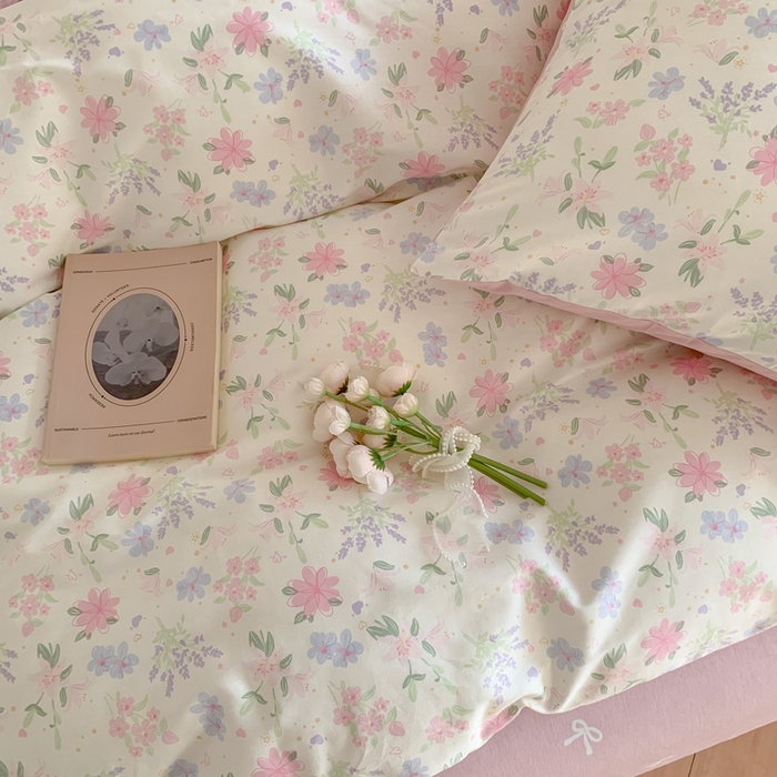 91家纺网 家纺一手货源 找家纺 澳萝拉 2024新款全棉40支13070碎花系列四件套 蝶语