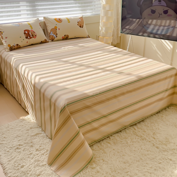 91家纺网 家纺一手货源 找家纺 金丝鸟 2024新款全棉四件套可爱卡通系列四件套 音乐皮卡