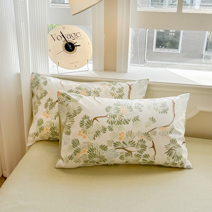 91家纺网 家纺一手货源 找家纺 简宜家居 2025新款40支13070全棉斜纹繁花系列四件套 夏美