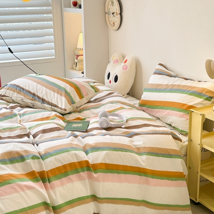 91家纺网 家纺一手货源 找家纺 （总）昔可家纺 2024新款简约风全棉四件套