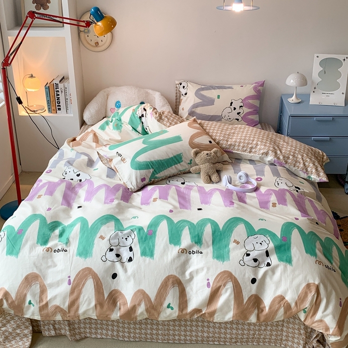 91家纺网 家纺一手货源 找家纺 （总）昔可家纺 2023新款12月卡通全棉四件套